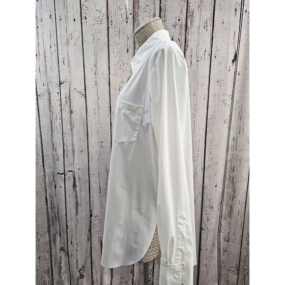 Women's L Lysse Schiffer Button Down Stretch Tunic Length Shirt Top Blouse - Picture 4 of 7